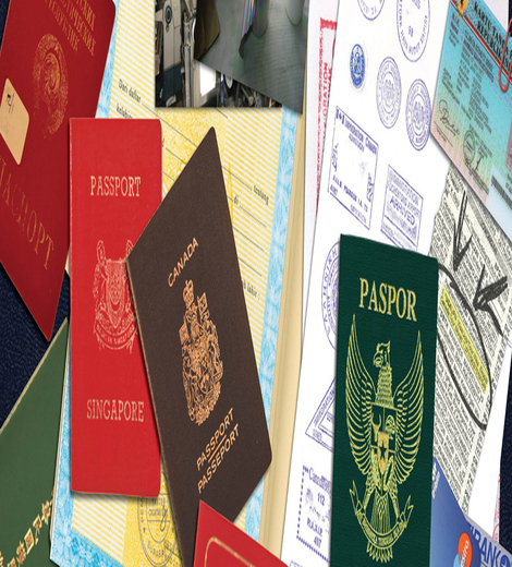 High-Quality Novelty Documents for Entertainment & Props Sample novelty passports, certificates, and licenses displayed on a table.